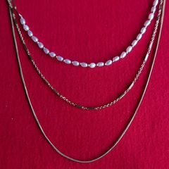 Vintage Multi Strand Necklace Beaded Jewelry L-19"