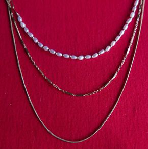 Vintage Multi Strand Necklace Beaded Jewelry L-19"