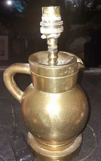 Heavy unusal solid brass lamp