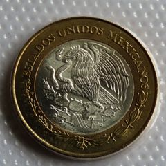 Mexico Silver 20 New Pesos 1994 BUNC Bimetallic vintage collector coin