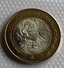 Mexico Silver 20 New Pesos 1994 BUNC Bimetallic vintage collector coin