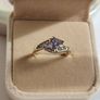 Vintage 9ct Gold Tanzanite & Diamond Ring (Size N) Birmingham Image 5