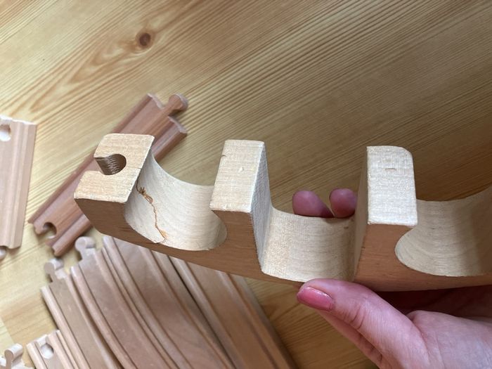 wooden train set