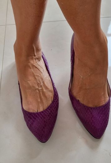 LK Bennett purple leather pointed flats Sz 41 ( Fit 7 - 7.5 UK) Rrp 229 (New)