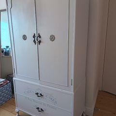 Vintage upcycled French style wardrobe
