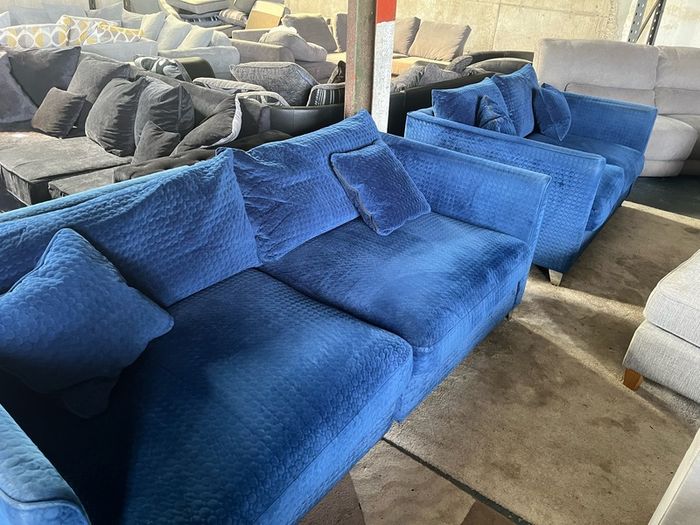 Blue 3+2 sofa set