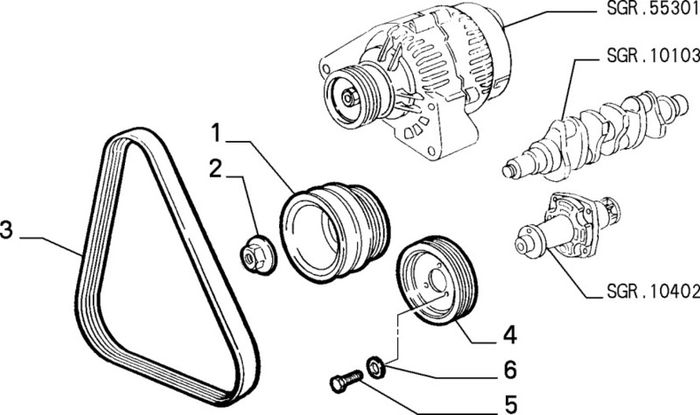 Fanbelt (Alfa Romeo 145 146 Boxer Engine)