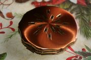 Kigu metallic  Vintage Ladies Powder Compact 3"