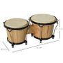 Wooden Bongo Drum Set Image 2