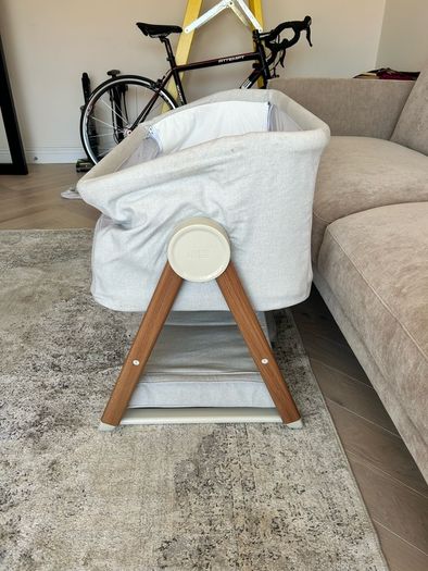 Mamas & Papas Lua Bedside Crib - Fawn