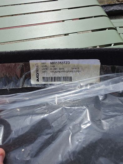 Citroen C4 Cactus boot parcel shelf