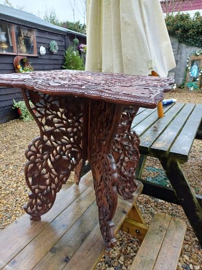 Large Antique Anglo-Indian Campaign Table