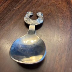 Irish sterling silver tea caddy spoon
