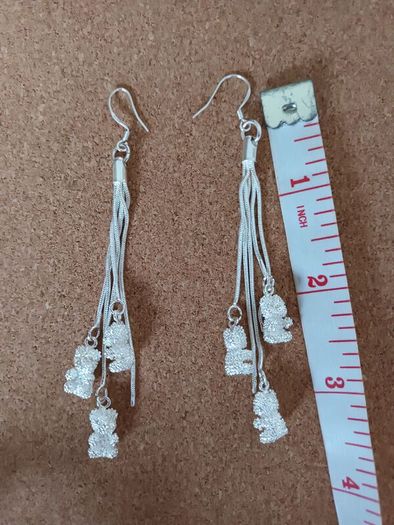 925 silver bear earrings