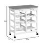 kitchen Rolling Trolly with Stainless Steel Top Image 3