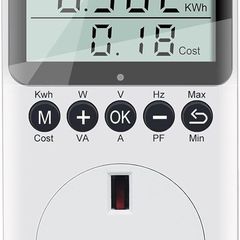 Power Meter Electricity Usage Monitor Plug for Home, Energy Monitor with LCD Display, KWH Watt Voltage Amps Power Consumption Meter, 2900W/13A Overload ProtectionPower Meter Electricity Usage Monitor Plug for Home, Energy Monitor with LCD Display, KWH Wat