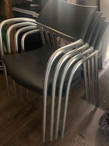 Stackable office chairs (four)