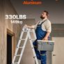 7-in-1 Folding Ladder 5.8M - 150kg Load - Heavy Duty Telescopic Extension Image 3