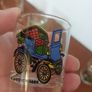 Cool Set of Four Vintage Retro Mid-Century Tourist-Ware Souvenir Shot Glasses with Classic Car Designs, Vintage Barware Image 8