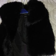 Fur black river Island gillet