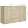 Sideboard Sonoma Oak 120x35,5x75 cm Chipboard Image 8