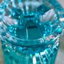 Double Sided Blue Ribbed Candlestick/Tealight Holders- Set of 2. Image 4