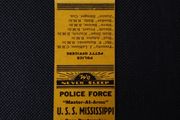 Vintage WW2 Matchbook Cover : U.S.S. Mississippi : Police Force - United States Navy