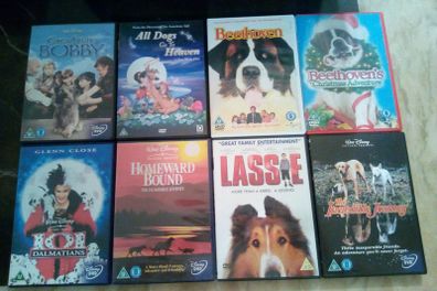 DVD Collection Bundle of dog movies kids classics Beethoven 101 Dalmations Homeward Bound Disney