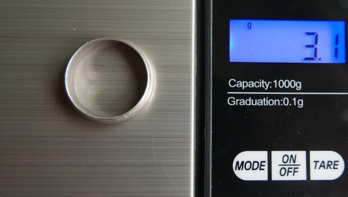 Vintage 925 Sterling Silver Band Ring size Q - 3,1g