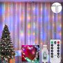 Curtain Lights 8 Modes Remote Control, 300 LEDs Window Fairy String Lights USB Operated, 3mx3m Waterproof Hanging Lights with Hooks, Durable Copper Xmas Lights MULTIPLE COLOURS AVAILABLE (FREE POSTAGE) Image 2