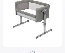 Joie Roomie Glide Bedside Crib Foggy Grey