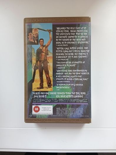 Evil Dead 2 Kiss Your Nerves Goodbye Film On Large Box Rental Version (Not Ex Rental)