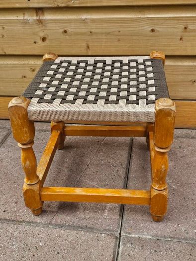 Vintage Woven Sugan Stool