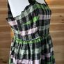 Midi Dress Oliver Bonas Black & Green Checked Scalloped Strappy Maxi dress size 12 brand new Image 3