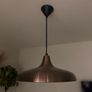 Copper effect pendant lights x2 Image 3