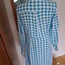 Stunning Maraislise Dress Turquoise/White Houndstooth Size 10 New Unworn Image 5