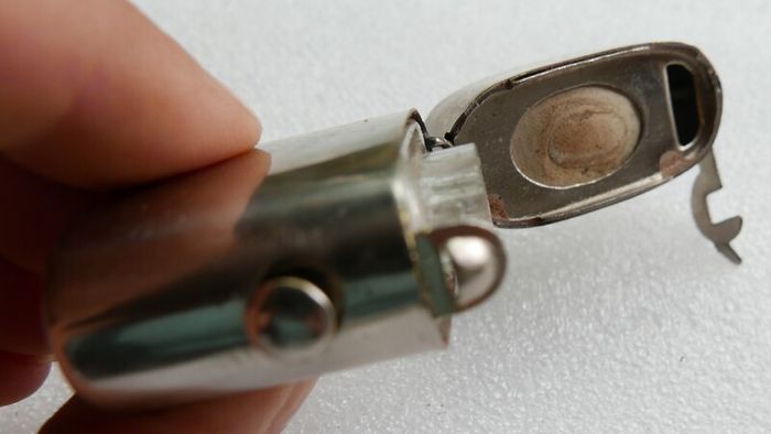 Antique Chrome Nickel Plated Metal Case Travel Bottle Ink - Scent Perfume