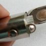 Antique Chrome Nickel Plated Metal Case Travel Bottle Ink - Scent Perfume Image 6