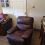 Brown leather recliner armchair Image 3