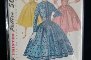 sewing pattern, 1950s, vintage dress pattern