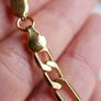 MEN'S 24ct Yellow Gold Plated Figaro Chain Necklace length 19" Image 8