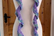 Handmade crochet scarf swirly fairy