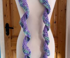 Handmade crochet scarf swirly fairy