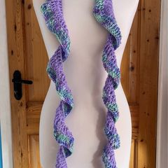 Handmade crochet scarf swirly fairy