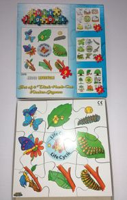 4 New Thick Hand Cut Wooden Jigsaws Life Cycle