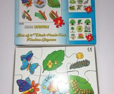 4 New Thick Hand Cut Wooden Jigsaws Life Cycle
