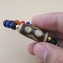 Vintage 4 Eyes Tibetan Agate & Venetian MultiColor WhiteHeart Beads bracelet Image 9