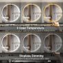 LED Bathroom Wall Mirror with LED Lights - 800mm Round Anti-Fog Vanity Mirror Image 6