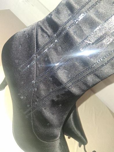 Bourne Knee High Satin Stretch Boots