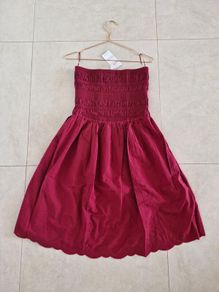 Next Cotton Bandeau Jersey Dress Dark Pink s. 10